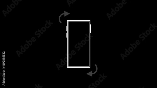 Rotate Your Phone Icon Animation| Turn the phone horizontally and vertically icon | Rotate Your Phone