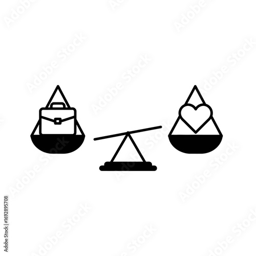 Mastering Equilibrium: A Sophisticated Line Art Icon for Strategic Balance and Financial Stability