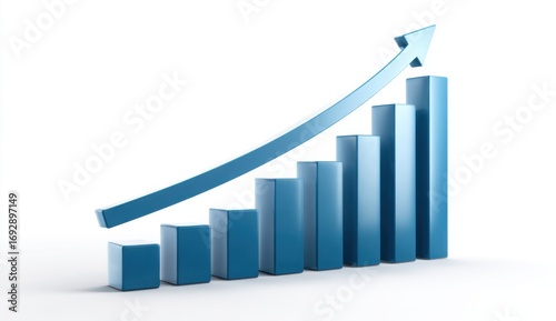 Blue bar graph showing upward trend Free Download Blue bar graph showing upward trend - GFXLoad