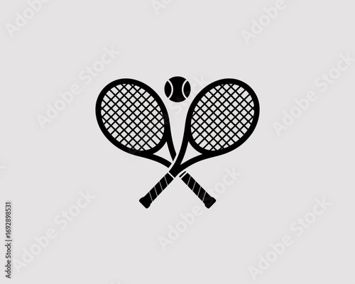 Iconic tennis rackets and ball symbolizing sport and competition