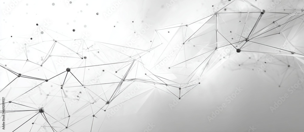 Obraz premium Abstract network of interconnected points and lines (7)