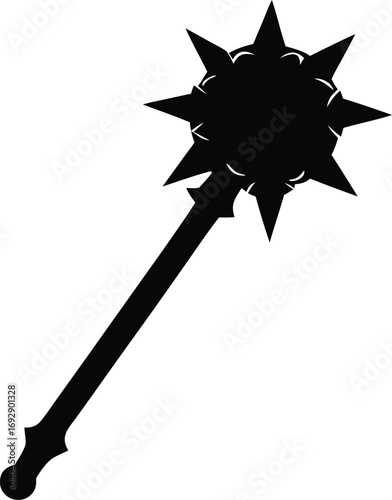 ancient battle mace weapon vector design
