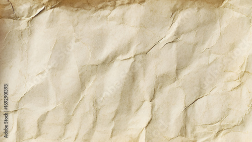 Old Vintage Crumpled Paper Sheet – Grunge Texture for Creative Use. Retro Paper Sheet Texture – Vintage Background for Graphic Design