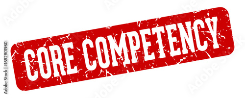 core competency rectangular sign. core competency stamp