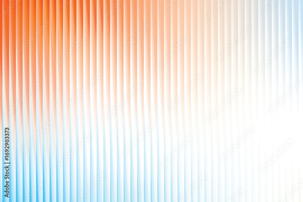 Obraz premium Abstract vertical ribbed background with orange and blue gradient