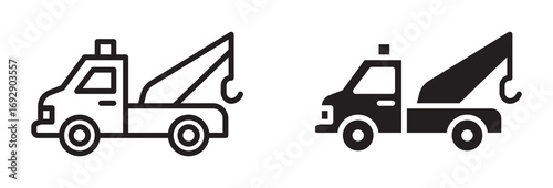 tow truck icon  vector sign 