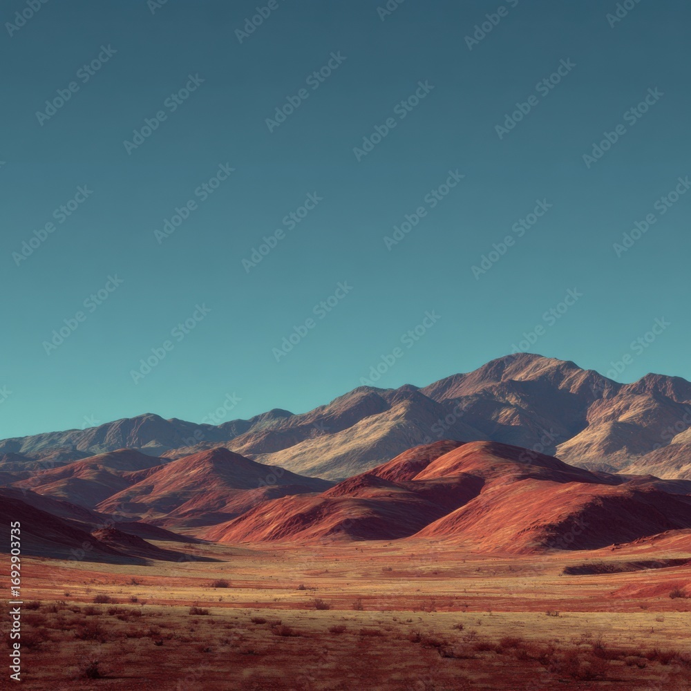 Fototapeta premium Desert mountain range vista