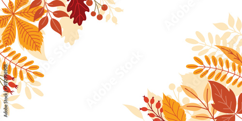 Frame with autumn leaves