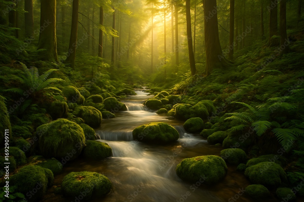 Fototapeta premium Nature's Serenity in Green