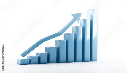 Free Download Light-blue ascending bar graph - GFXLoad