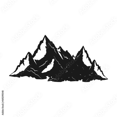 Mountain Range Silhouette: A stark silhouette of a majestic mountain range dominates the scene, the peaks and valleys a testament to nature's rugged artistry.
