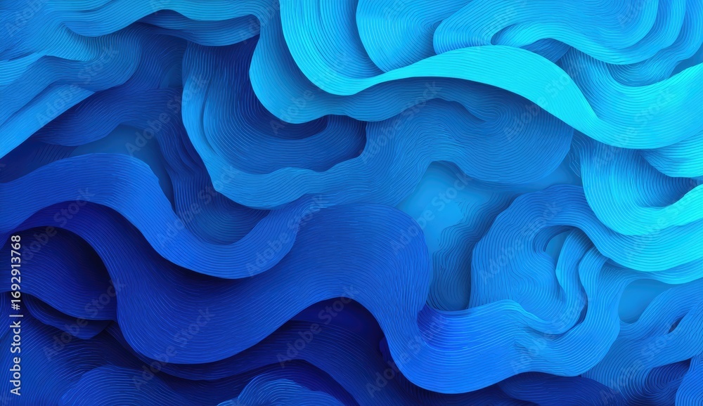 Obraz premium Abstract wavy blue background