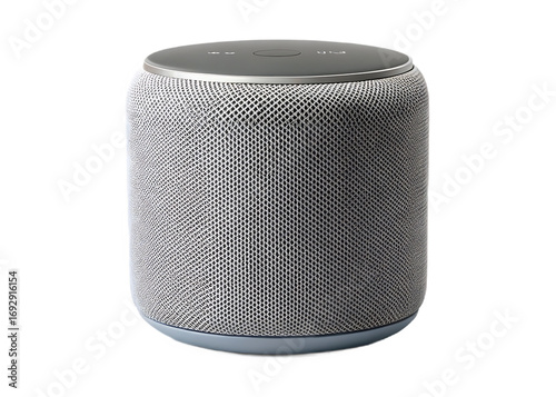 Cylindrical speaker fabric mesh top panel isolated on a transparent background image