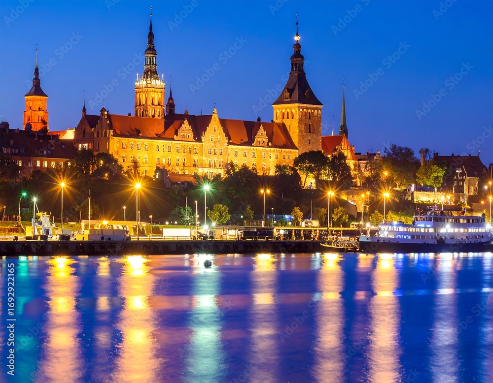 Fototapeta premium Gdansk Castle Night View