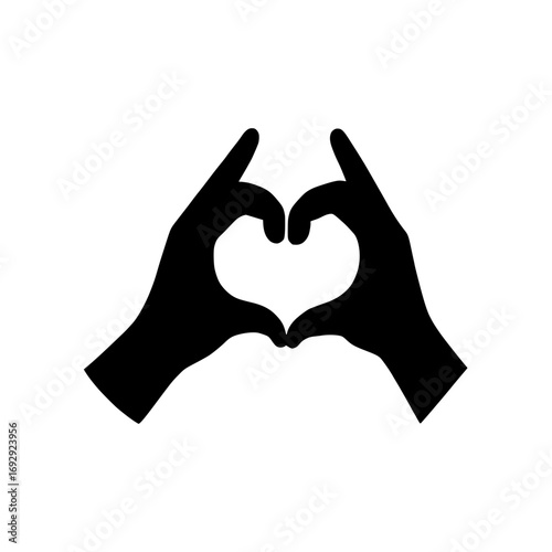 Hands Forming Heart Shape – Love and Connection Symbol Illustration