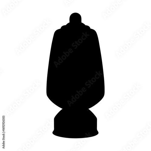 Silhouette of a Lava Lamp with Classic Shape and Retro Design