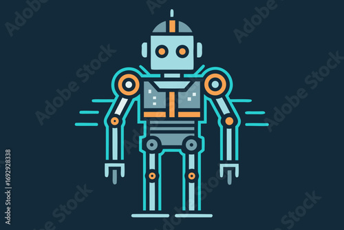 Robotic exoskeleton icon minimal pinline mechanical design