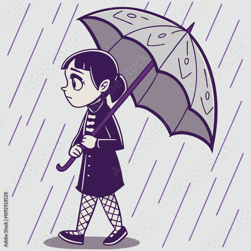 girl under the rain
