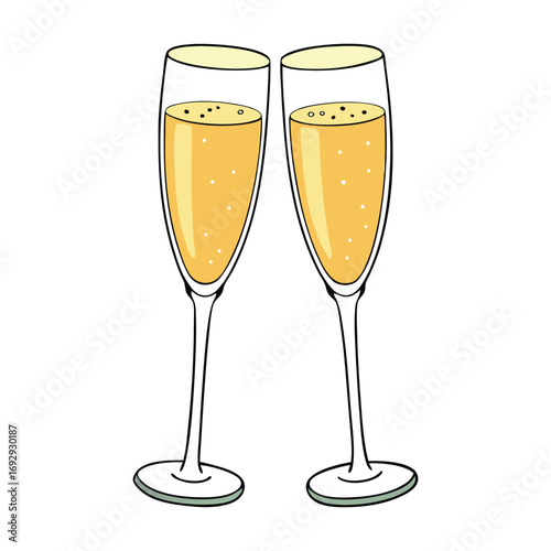 Elegant champagne classic glasses, perfect for toasts and celebrations. Sleek, tall design enhances sparkling bubbles, adding sophistication to every special moment.
