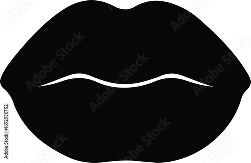 Silhouette of a lips vector illustrator
