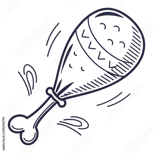 Meat Drumstick vector Illustration