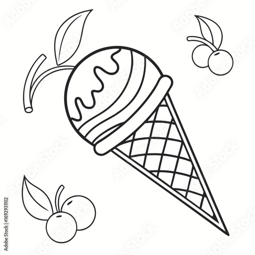 ice cream cone vector