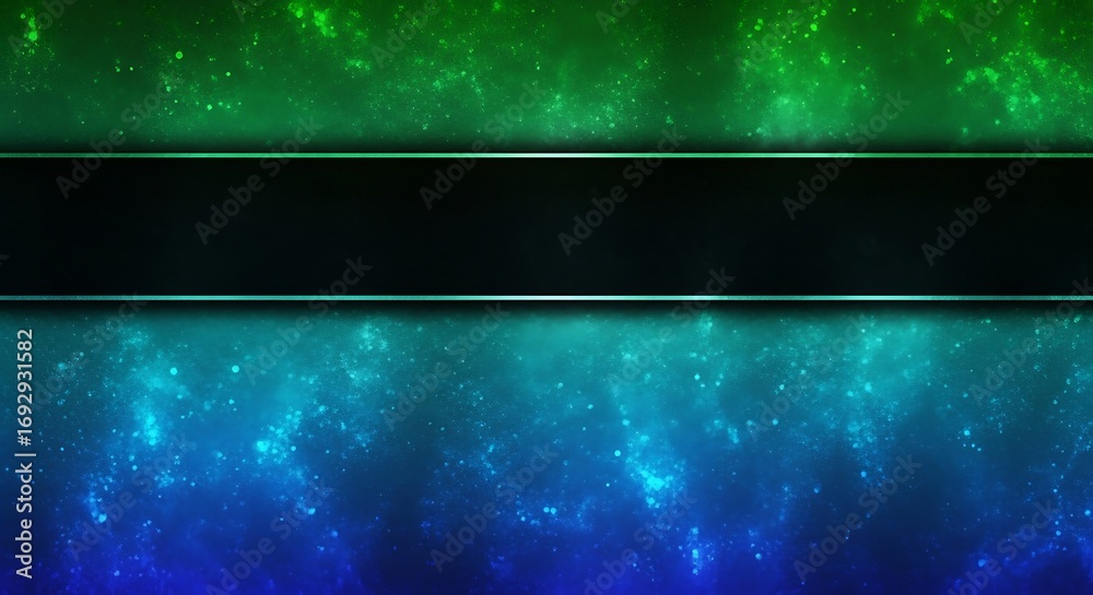 Obraz premium Abstract Green Blue Nebula Background.