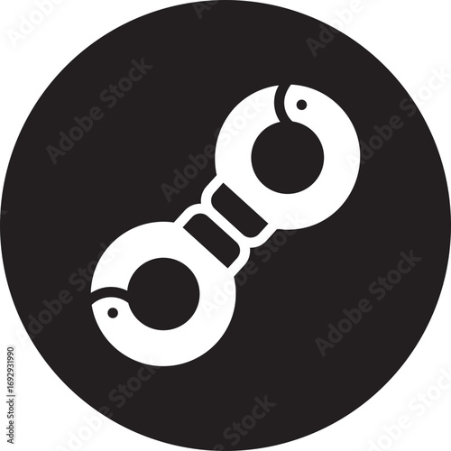 handcuffs glyph icon