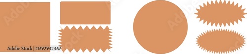 Brown Shapes with Spiky Edges