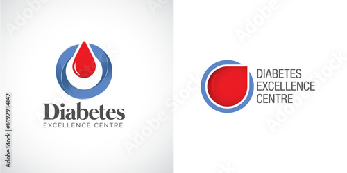 Diabetes Blood Drop with Circle Logo for Conference Meeting Symposia B