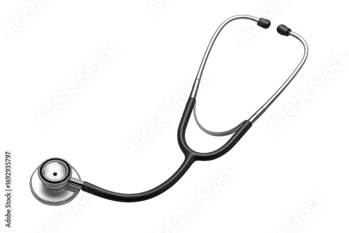 Photo of medical stethoscope, isolated on transparent background