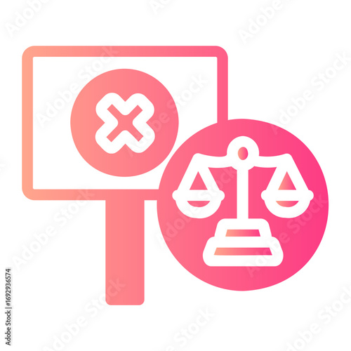 protest gradient icon