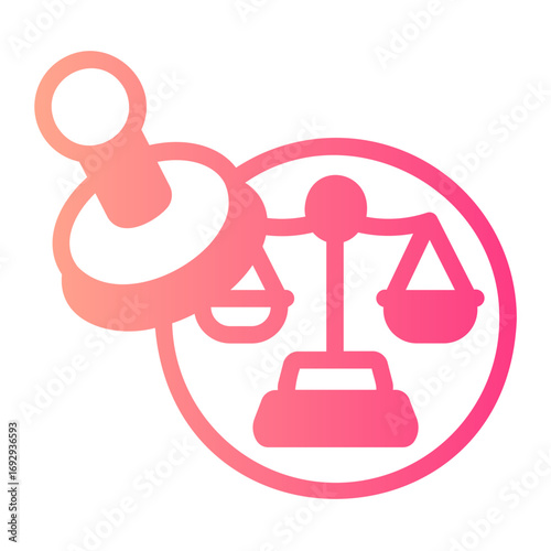 rubber stamp gradient icon