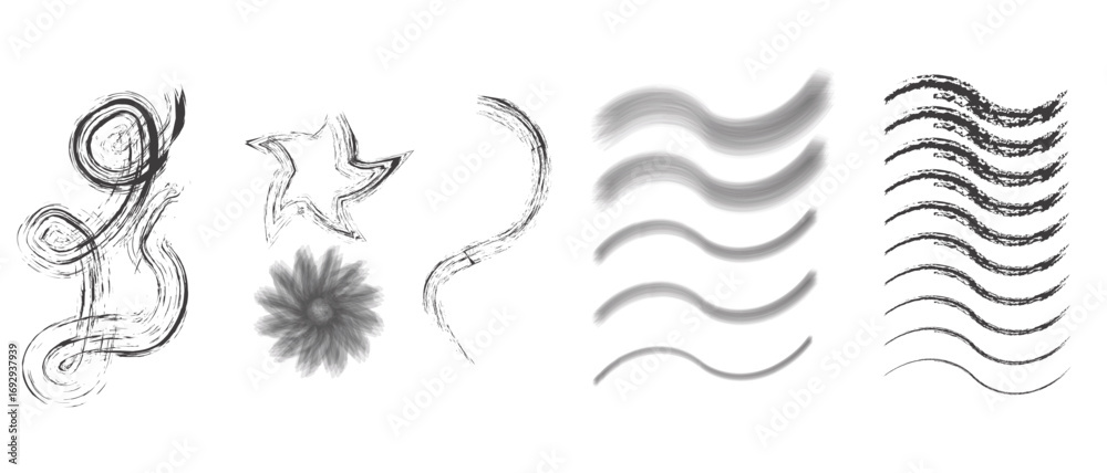 Fototapeta premium free style of shapes with Different sizes with white background