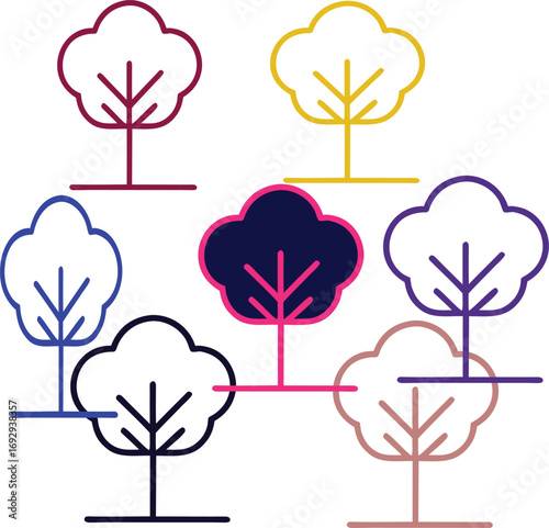 Stylized Root System Vector
Abstract Tree Branch Design