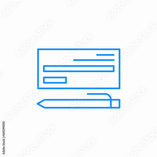 cheque check icon sign vector