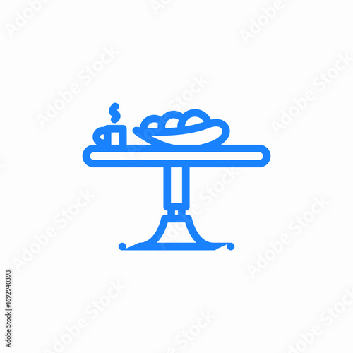 dining table food icon sign vector