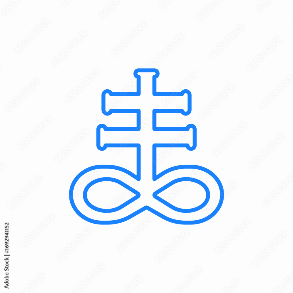 Obraz premium leviathan cross icon sign vector