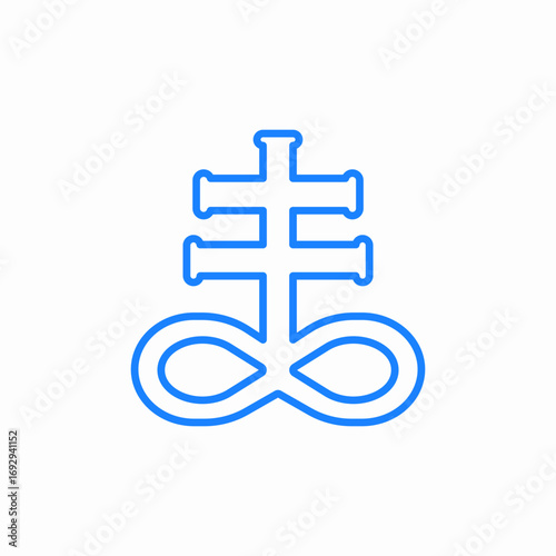 leviathan cross icon sign vector