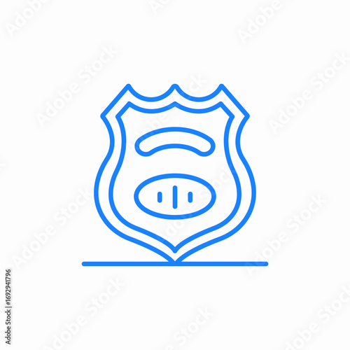 police badge emblem icon sign vector