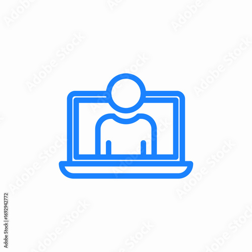 user video call icon sign vector