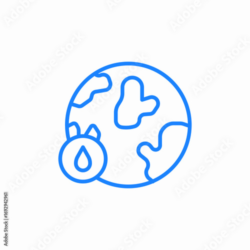 water planet icon sign vector