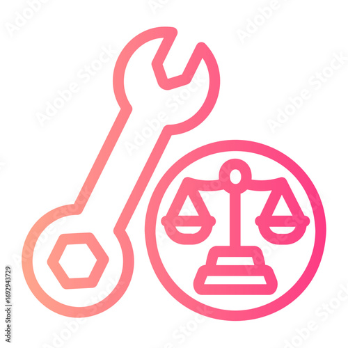 labor law gradient icon