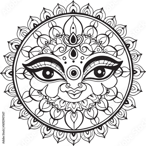 Sun Face Mandala