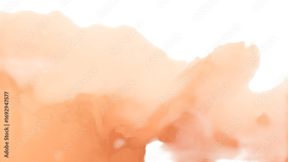 Fototapeta premium Abstract Watercolor Texture: Gentle blending of warm orange hues in an abstract watercolor texture, creating a soft, inviting backdrop suitable for digital design.