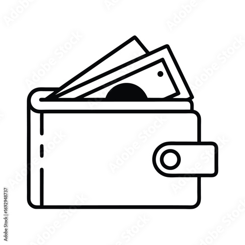 vector illustration of a wallet