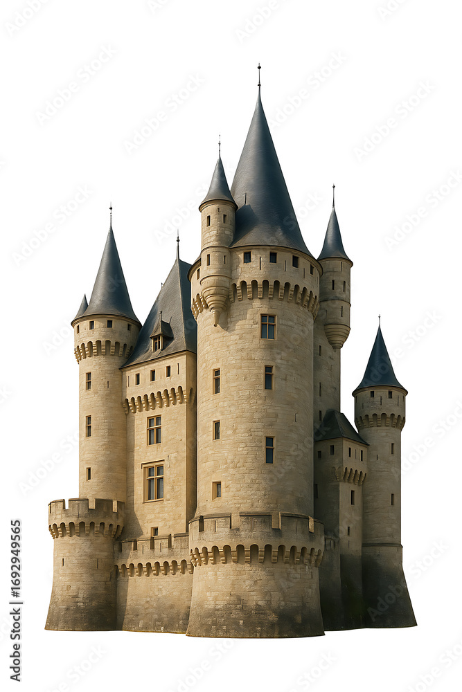 Fototapeta premium Majestic Stone Castle high quality realistic image.