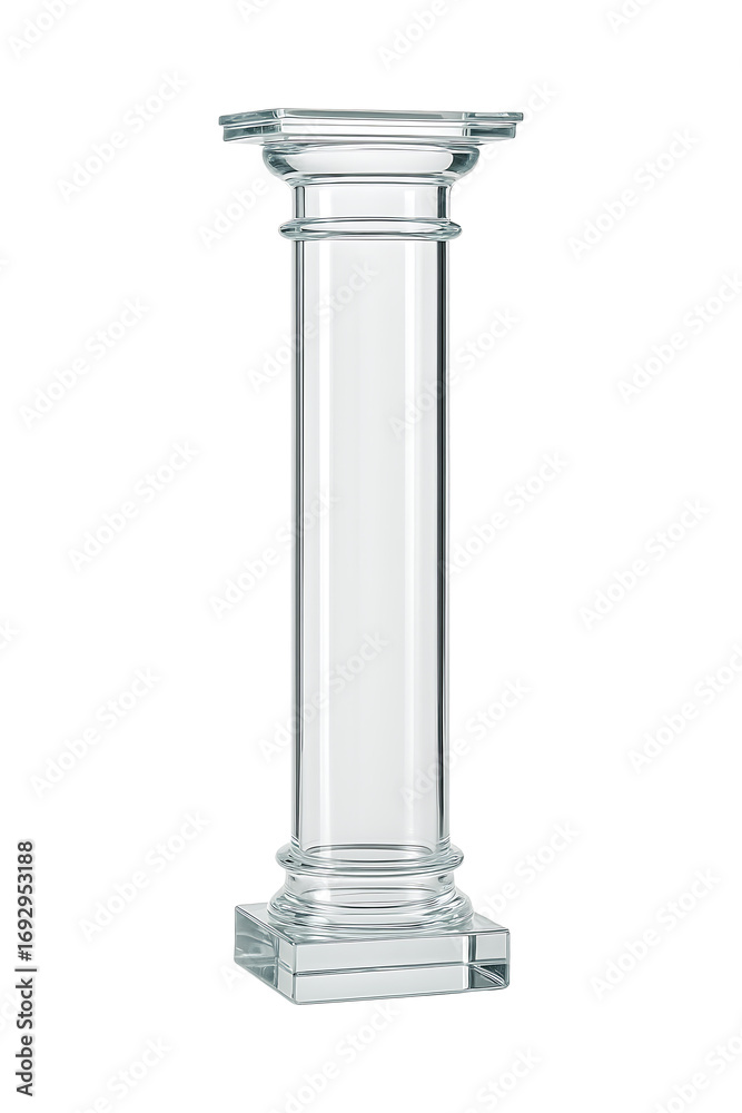 Naklejka premium Glass pillar high quality realistic image.