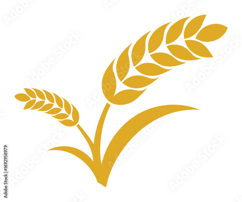 Golden Wheat Stalks Vector Illustration Symbolizing Harvest and Agricultural Abundance
