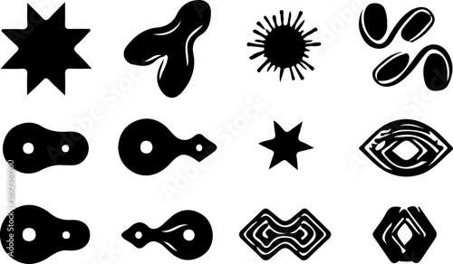 Collection of Geometric and Symbolic Shape Silhouettes bundle